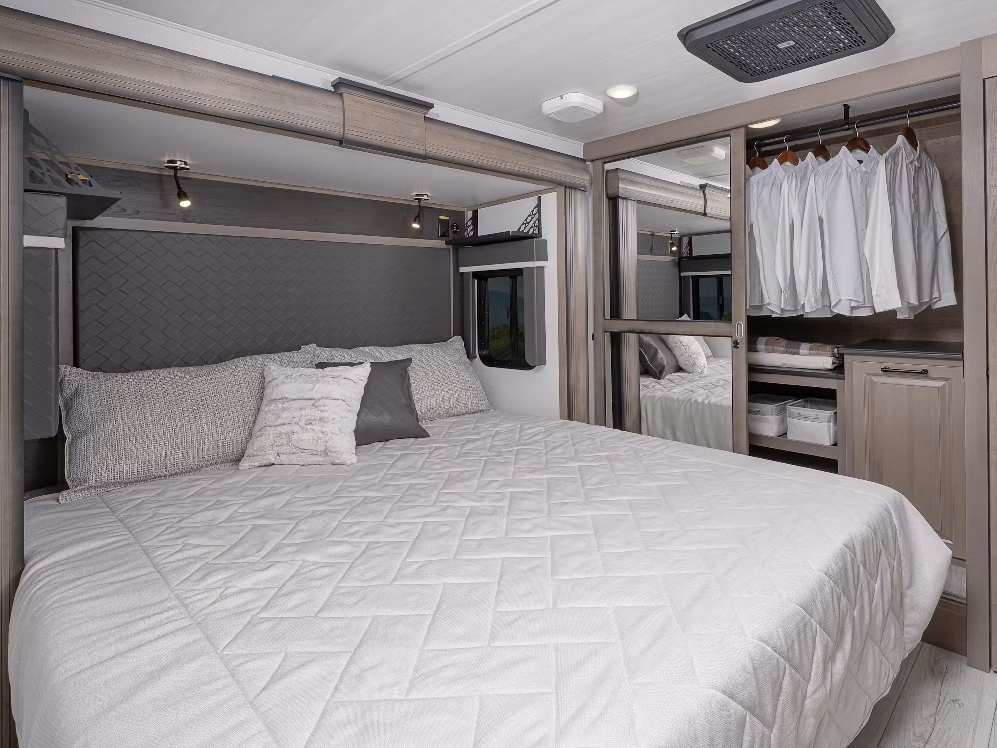 Front bedroom in the Keystone Montana 3531RE